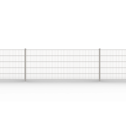 Doppelstabmattenzaun-Aufbau