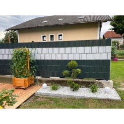 Doppelstabmattenzaun Sichtschutz - Sichtschutzrolle grau und anthrazit gemischt