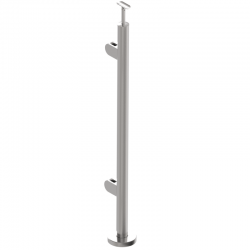 Glasgeländer Endpfosten Edelstahl V2A