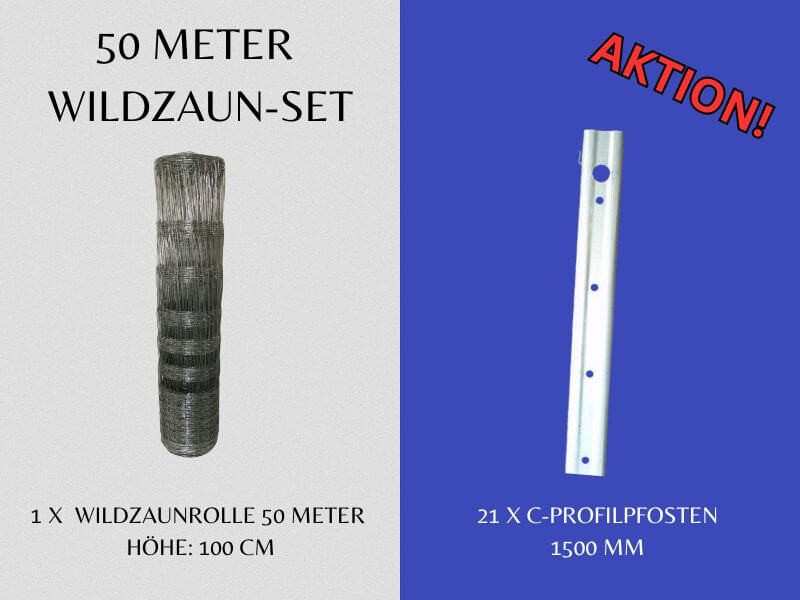 Wildzaunaktion 100 cm 50 Meter Rolle