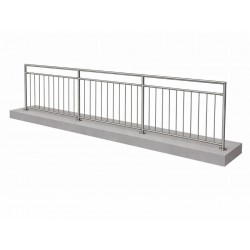 Stabgeländer senkrecht Edelstahl 3 Meter