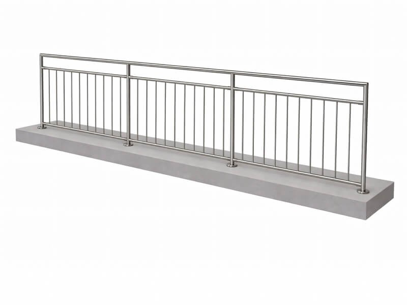 Stabgeländer senkrecht Edelstahl 3 Meter