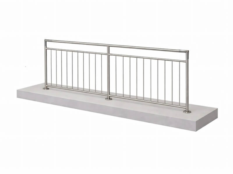 Stabgeländer senkrecht Edelstahl 3 Meter