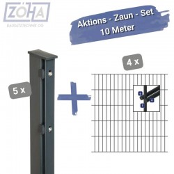 Zaunset 10 Meter einbetonieren PFD