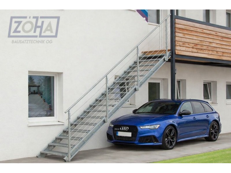 Bausatztreppe verzinkt ohne Geländer